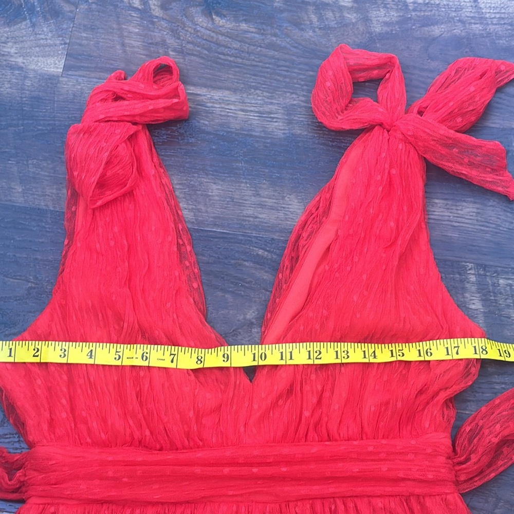 Vici Red High-Low Ruffle Maxi Dress - Picture 12 of 13